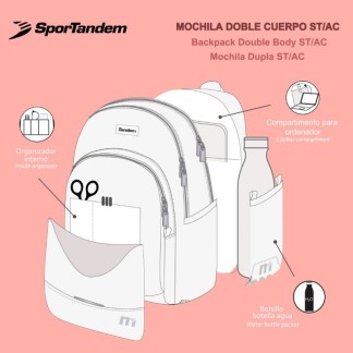 Mochila Escolar Doble Cuerpo GRP 45,5 cm  Tandem Circle fly 375023