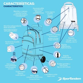 Mochila Escolar con Carro Compact  Tandem Get 376006