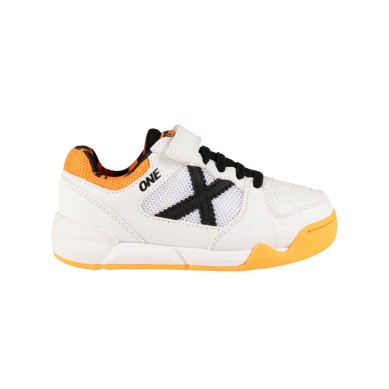 Munich One 2.0 Niño Blanco Naranja Velcro 1431184 | izapatillas | Rebajas MUNICH