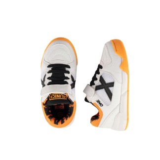 Munich One 2.0 Niño Blanco Naranja Velcro 1431184 | izapatillas | Rebajas MUNICH