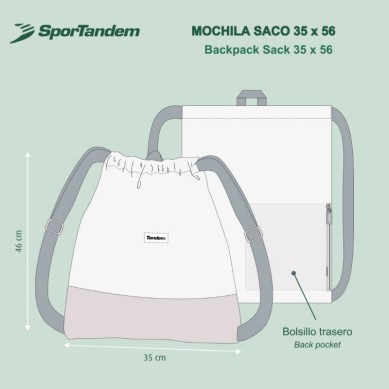 Mochila Saco Tandem Queen (364096) | Outlet Mejor Precio 35x46