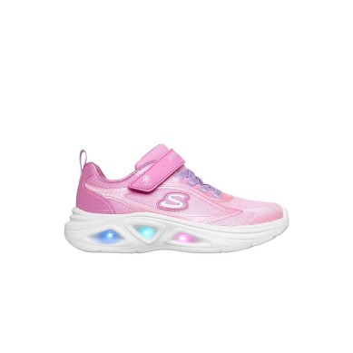 Zapatillas Skechers  Luces Niña con Velcro Rosa - Skechers Baratas Niña