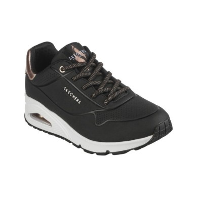 Skechers Uno Shimmer Away Negra (155196) | Rebajas y Outlet  Skechers Mujer