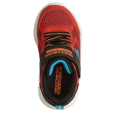Skechers Bebé con Luces Meteor Rojas (405085NC) | Oferta Skechers Velcro