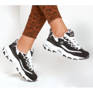 Comprar Skechers D'Lites Mujer Negra Y Blanca (11930) | Oferta Casual Skechers