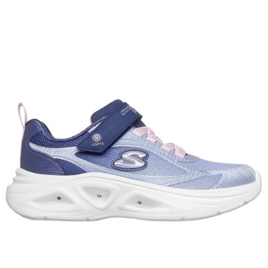 Skechers Niña con Luces Marino Lila (303729LC) | Rebajas Velcro Skechers
