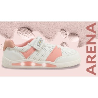 Comprar Monky Barefoot Niña Luces Blanca Rosa (30069) | Oferta Velcro Luces iZapatillas.com