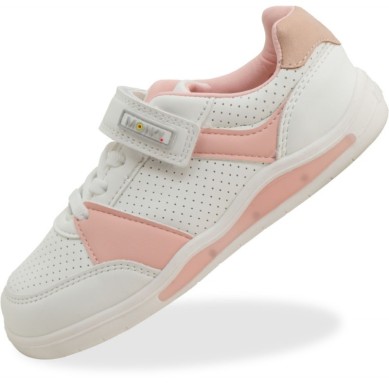 Comprar Monky Barefoot Niña Luces Blanca Rosa (30069) | Oferta Velcro Luces iZapatillas.com