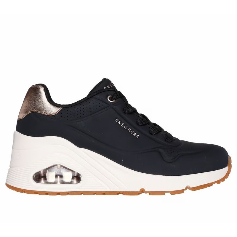 Skechers Mujer // Rebajas Skechers Negra // Outlet Piel Negra Skechers // Skechers Online