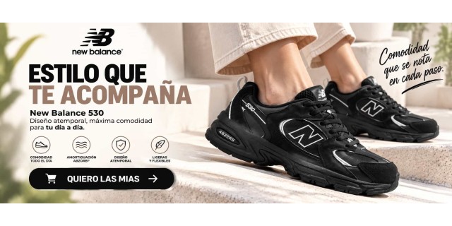  New Balance 530 Junior Negra (Tallas...
