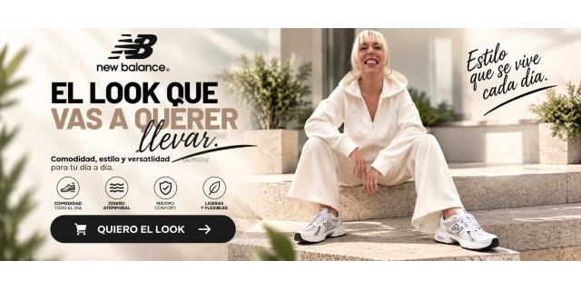 Look New Balance beige: chándal +...