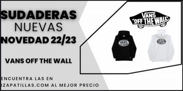 SUDADERAS VANS OFF THE WALL  NEGRA Y BLANCA