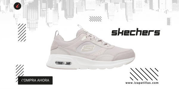 ¡NUEVAS ZAPATILLAS SKECHERS AIR COURT HOMBRE 232646 NAT!